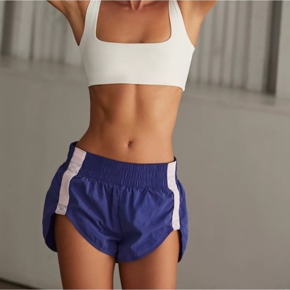 NWT FREE PEOPLE - Trail Angel Lightweight Running Shorts in Royal Blue - Picture 11 of 13
